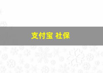 支付宝 社保